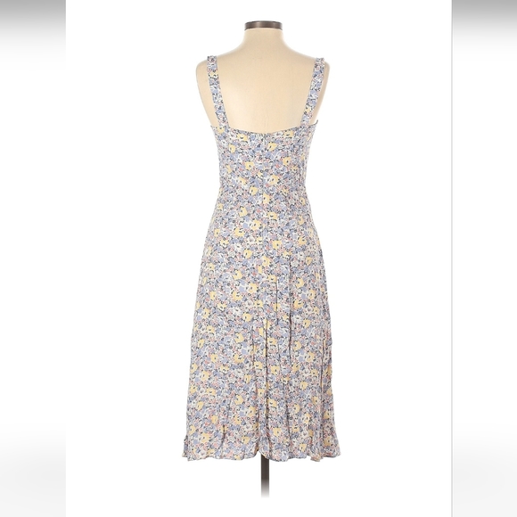 Reformation Persimmon Dolores Dress Size 2 Blue Yellow Pink Floral - Picture 6 of 7